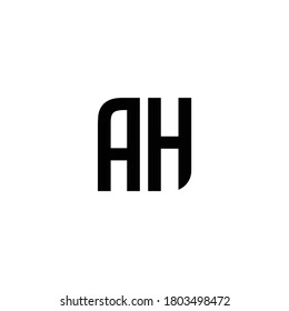 Diseño de logotipo vectorial de AH minimalista creativo