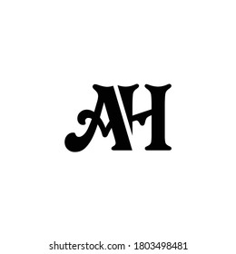Creative minimalist AH vector logo design
