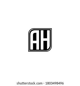 Creative minimalist AH vector logo design