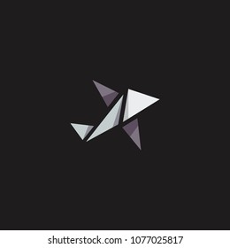 Creative minimalist airplane design vector