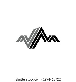 Creative Minimalist Alphabet Initial Letter Mark Monogram Logo N M NM MN Editable in Vector Format 
