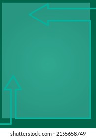 Creative minimalist arrow line head plus green gradient poster vector background