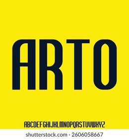 Creative minimalist art deco alphabet display font vector. Modern linear typeface