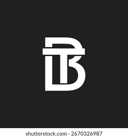 Ilustración vectorial de diseño de icono BT creativo y minimalista