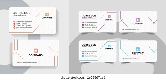 Creative and minimalist business card design vector template