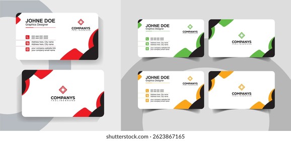 Creative and minimalist business card design vector template