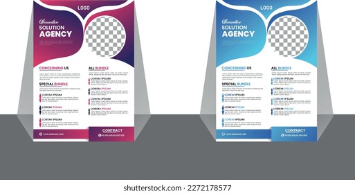 Creative Minimalist Business Flyer Design Template, abstract and Simple Corporate Flyer Design. 