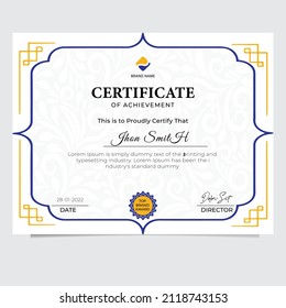creative minimalist certificate design template
