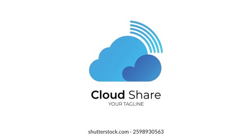 creative minimalist cloud logo design