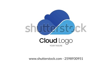 creative minimalist cloud logo design