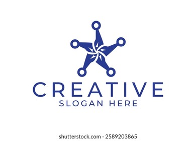 creative minimalist colorful star shine logo design vector sublimation