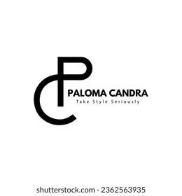 Creative Minimalist CP Logo Design with Letters C and P