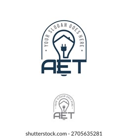 Creative and minimalist design electrical industrial logo emblem vintage. Vector illustration