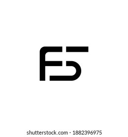 creative minimalist design FS initials logo