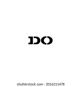 creative minimalist design initial DO logo