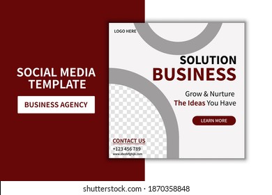 Creative minimalist general business agency social media post template design. Banner promotion. Corporate advertising.