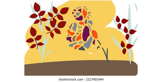 Creative minimalist hand draw Abstract art background. Modern aesthetic illustrations. Bohemian style Collection of contemporary artistic Design for wall decoration, postcard, poster, brochure