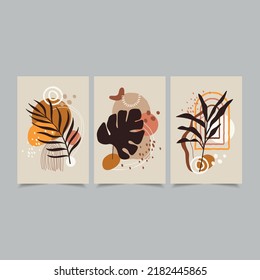 Creative minimalist hand draw Abstract art background. Modern or unique aesthetic illustrations. Bohemian style Collection of contemporary artistic Design for wall decoration, postcard, poster, brochu