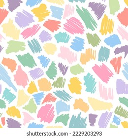 Creative minimalist hand draw Abstract art grunge seamless pattern with colorful stroke abstract background	