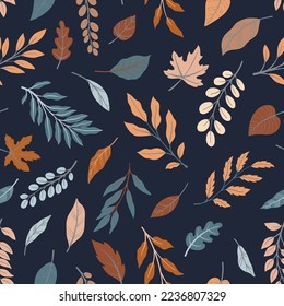Creative minimalist hand draw Abstract art background. vintage leaves sketch on purple background. design background greeting cards and invitations to the seasonal autumn holiday, banner,