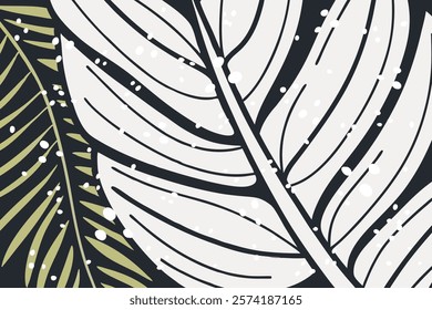 Creative minimalist hand draw Abstract art background. Modern aesthetic background.