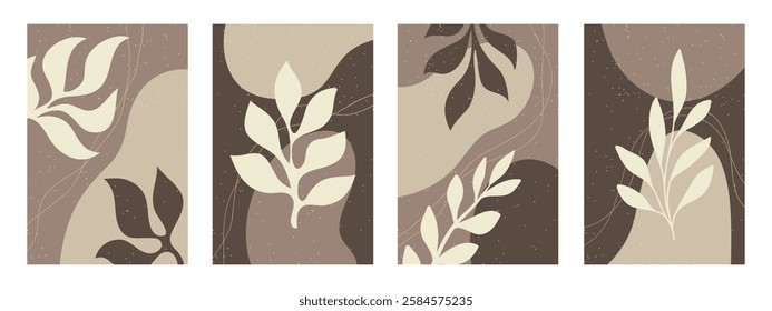 Creative minimalist hand draw Abstract art background. Modern aesthetic illustrations. Bohemian style Collection of contemporary artistic Design for wall decoration, postcard, poster, brochure