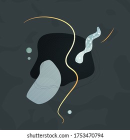Creative minimalist hand drawn abstract illustration. Modern abstract shapes in contemporary style for social banner background, stories post, postcard, flyer or brochure design.