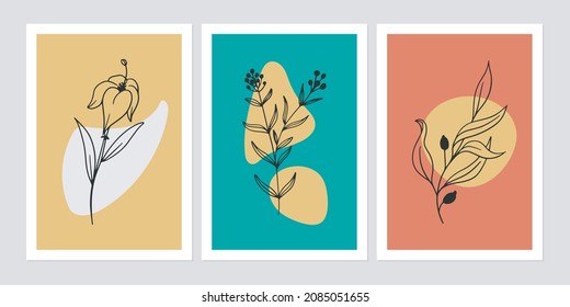 Creative and minimalist hand drawn illustrations for wall decoration 4. Hand draw vector design elements. Vector EPS10.