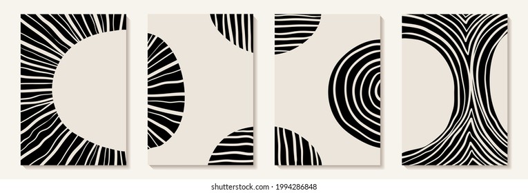 Kreative minimalistische handgemalte abstrakte Kunsthintergrund mit schwarz-weißem Fleck und handgezeichneter Schriftzeichen-Textur. Design für Wanddekoration, Postkarte, Plakat oder Broschüre