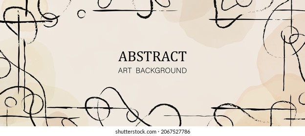 Creative minimalist hand painted Abstract art grunge background with brush stroke abstract art. Design for banner, postcard, poster or brochure, home decoration