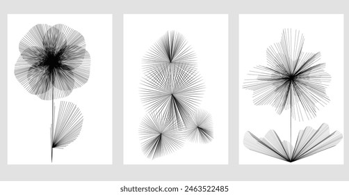 Creative minimalist hand painted Abstract art grunge background with black line abstract art. Design for wall decoration, postcard, poster or brochure, home decoration	