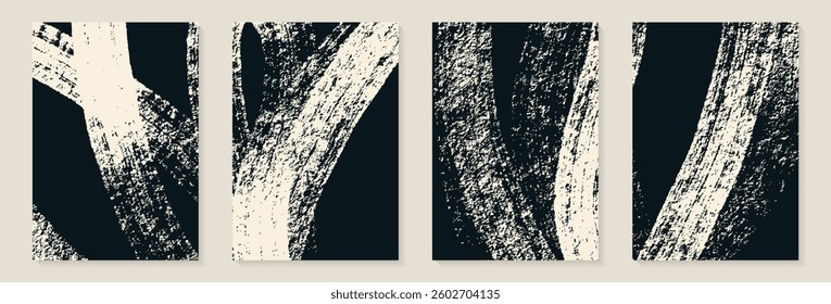 Creative minimalist hand painted Abstract art grunge background with black line abstract art. Design for wall decoration, postcard, poster, brochure, home decoration	