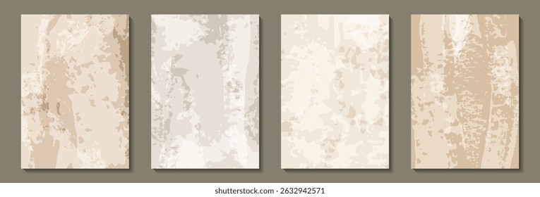 Kreativ minimalistisch handgemalt Abstrakter Kunsthintergrund mit Pinselstrich abstrakte Kunst Vintage Farben. Design für Wanddekoration, Postkarte, Poster oder Broschüre, Wohndekoration.