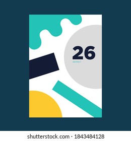 Creative minimalist hand painted illustration for wall decoration, postcard or brochure design. Vector EPS10.