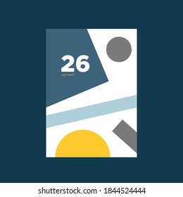 Creative minimalist hand painted illustration for wall decoration, postcard or brochure design. Vector EPS10.