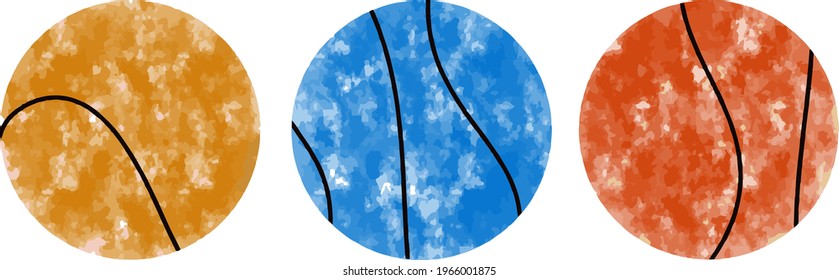Creative minimalist hand painted illustration for wall decoration, postcard, print or brochure cover design. Vector EPS 10.