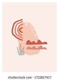 creative minimalist hand painted illustrations for wall decoration