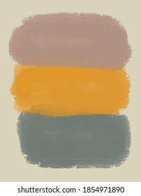 kreative minimalistische handgemalte Illustrationen für Wanddekoration, Postkarten- oder Broschürendesign