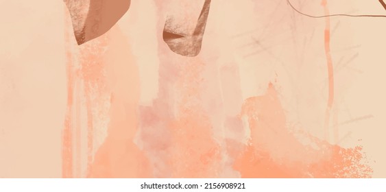 Ilustraciones minimalistas creativas pintadas a mano para la decoración de paredes, postales o folletos. Ilustración abstracta vectorial.