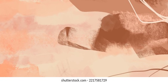 Creative minimalist hand painted illustrations for wall decoration, postcard or brochure design. Vector abstract illustration.