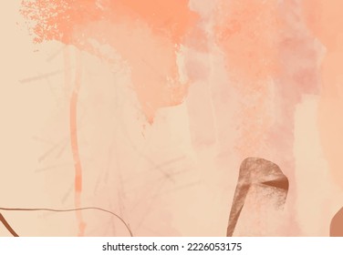 Ilustraciones minimalistas creativas pintadas a mano para la decoración de paredes, postales o folletos. Ilustración abstracta vectorial.