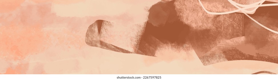 Creative minimalist hand painted illustrations for wall decoration, postcard or brochure design. Vector abstract illustration.