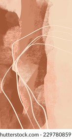 Ilustraciones minimalistas creativas pintadas a mano para la decoración de paredes, postales o folletos. Ilustración abstracta vectorial.