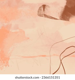 Ilustraciones minimalistas creativas pintadas a mano para la decoración de paredes, postales o folletos. Ilustración abstracta vectorial.