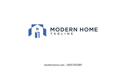 Creative minimalist home logo design inspiration
