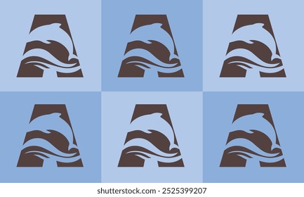 Criativo minimalista um logotipo de peixe ícone com ilustração de design de vetor ícone colorido.