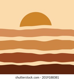 Creative minimalist illustrations for wall decoration, postcard or brochure cover design. Vector Illustration EPS10.