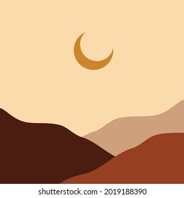 Ilustraciones minimalistas creativas para el diseño de la pared, la postal o la portada de folletos. EPS10 de ilustración vectorial.