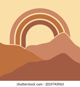 Creative minimalist illustrations for wall decoration, postcard or brochure cover design. Vector Illustration EPS10.