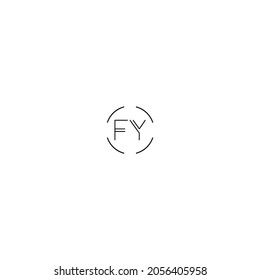 creative minimalist initial FY logo